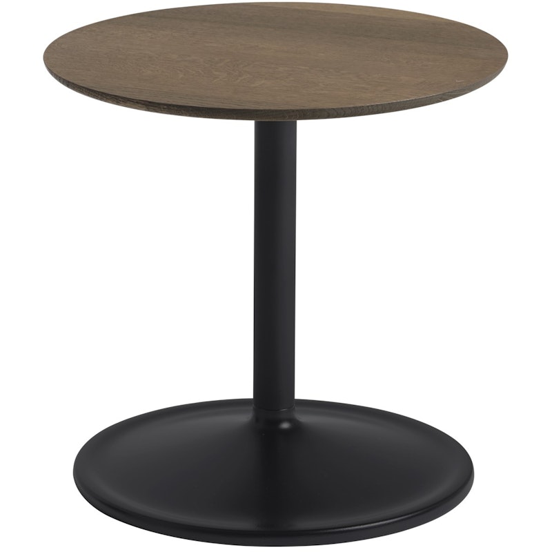 Soft Side Table Ø41x40 cm, Solid Smoked Oak / Black