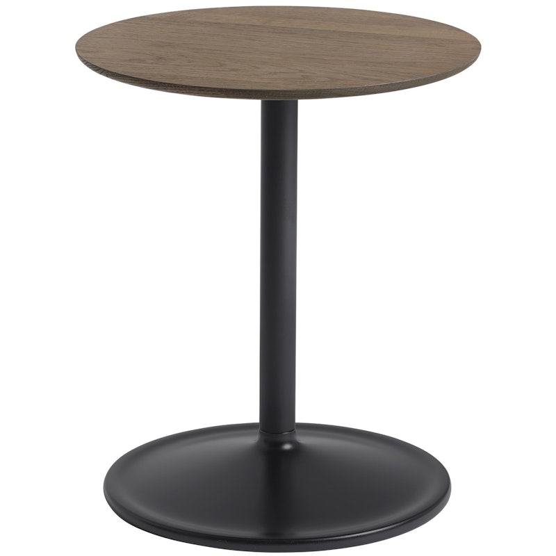 Soft Side Table Ø41x48 cm, Solid Smoked Oak / Black