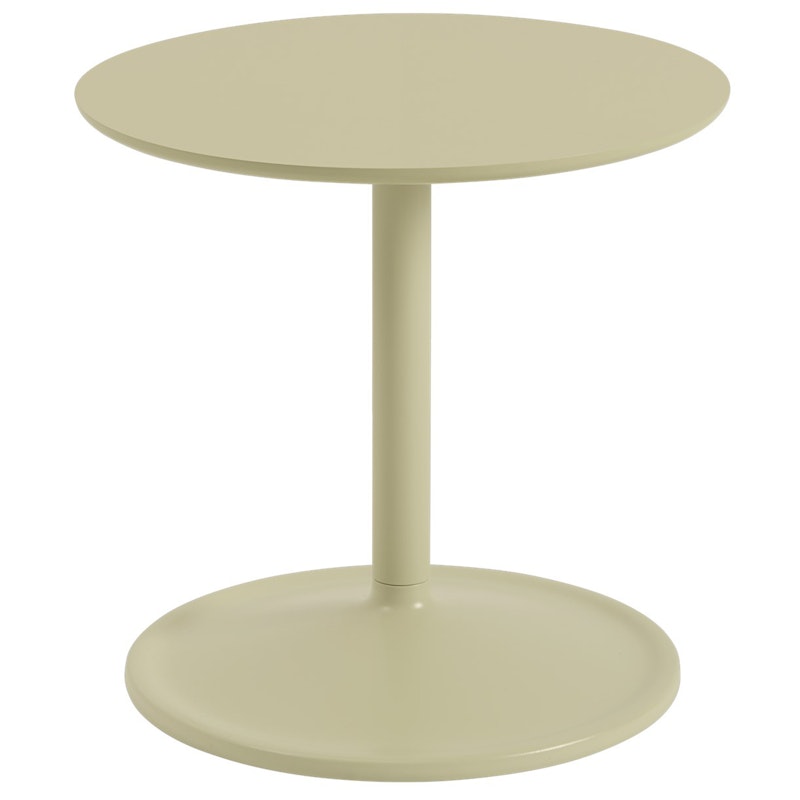 Soft Side Table Ø41x40 cm, Laminate Beige Green