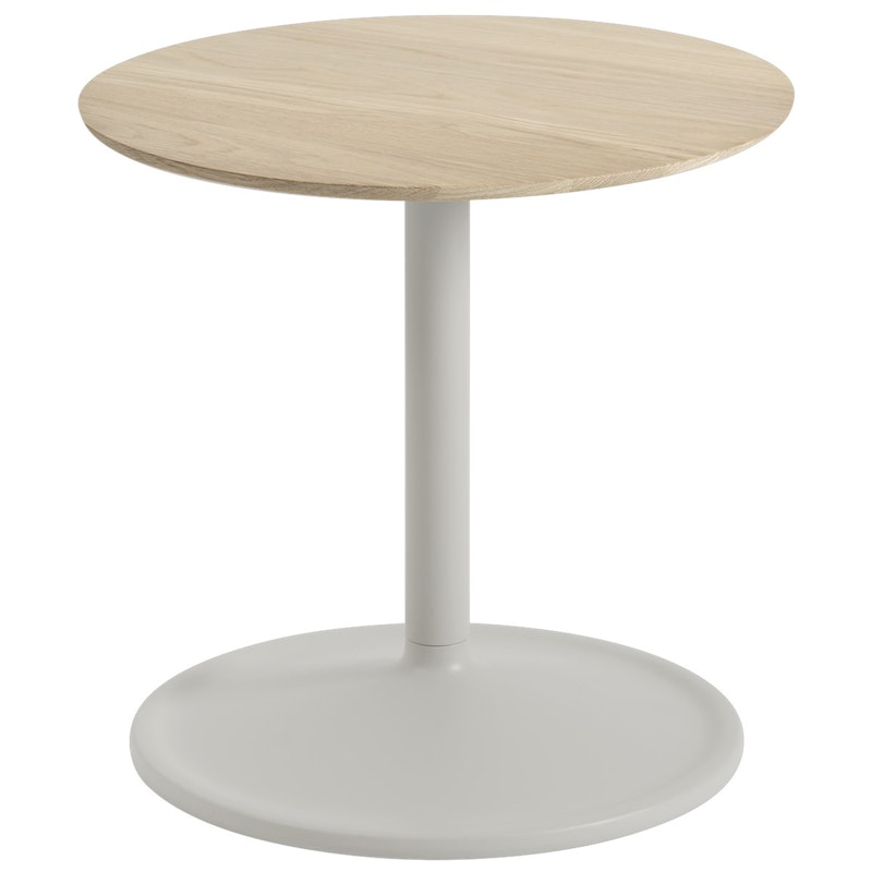 Soft Side Table Ø41x40 cm, Solid Oak / Grey