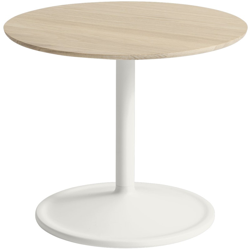 Soft Side Table Ø48x40 cm, Solid Oak / Off-white