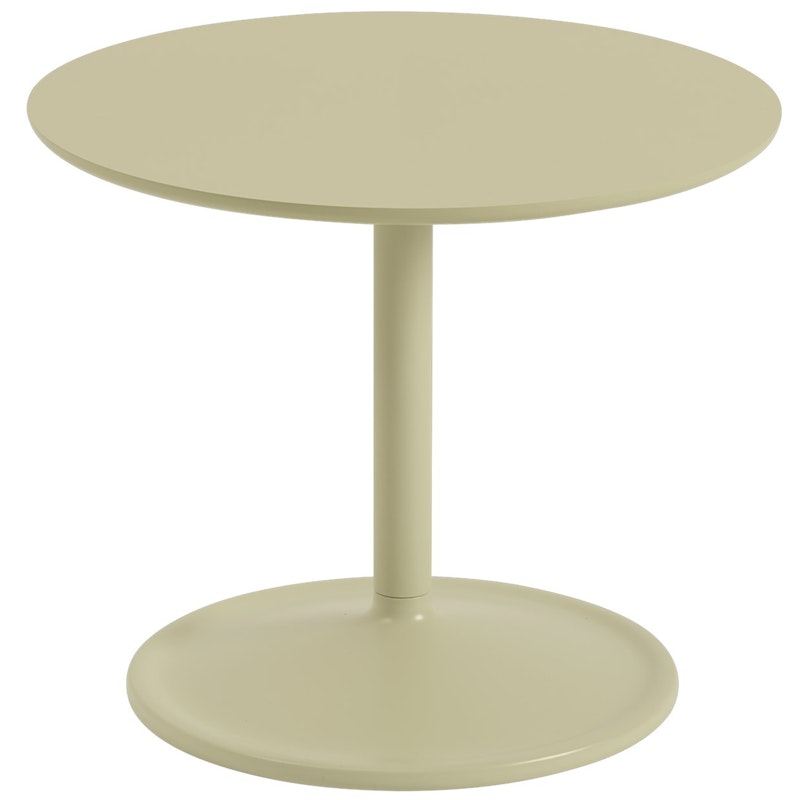 Soft Side Table Ø48x40 cm, Laminate Beige Green