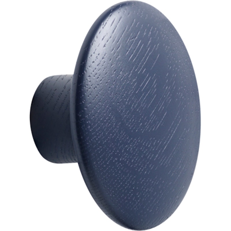 Dots Hook Wood Ø9 cm, Midnight Blue