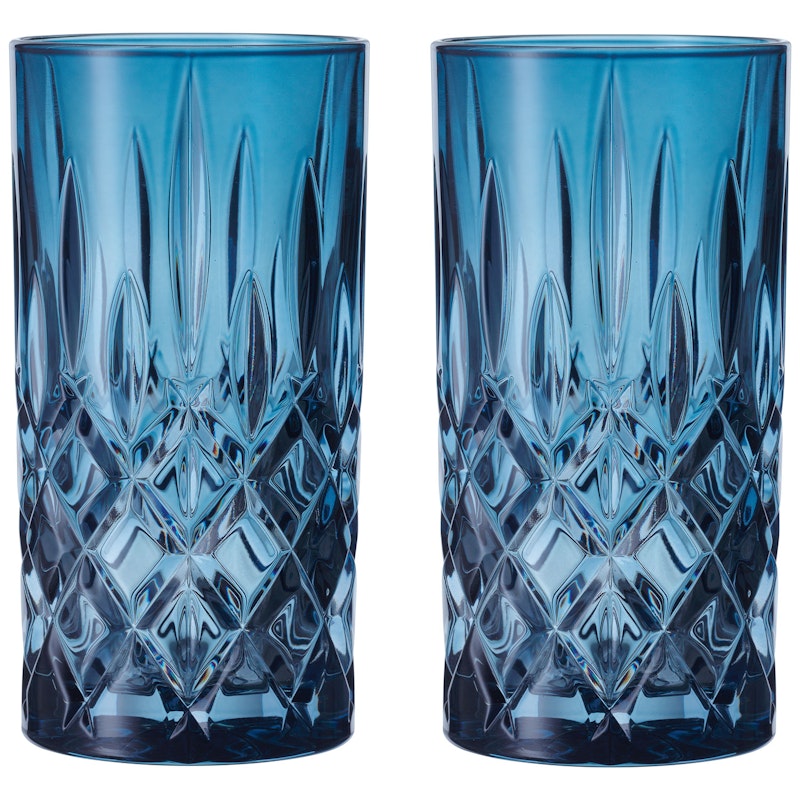 Noblesse Longdrink Glass 37 cl 2-pack, Vintage Blue