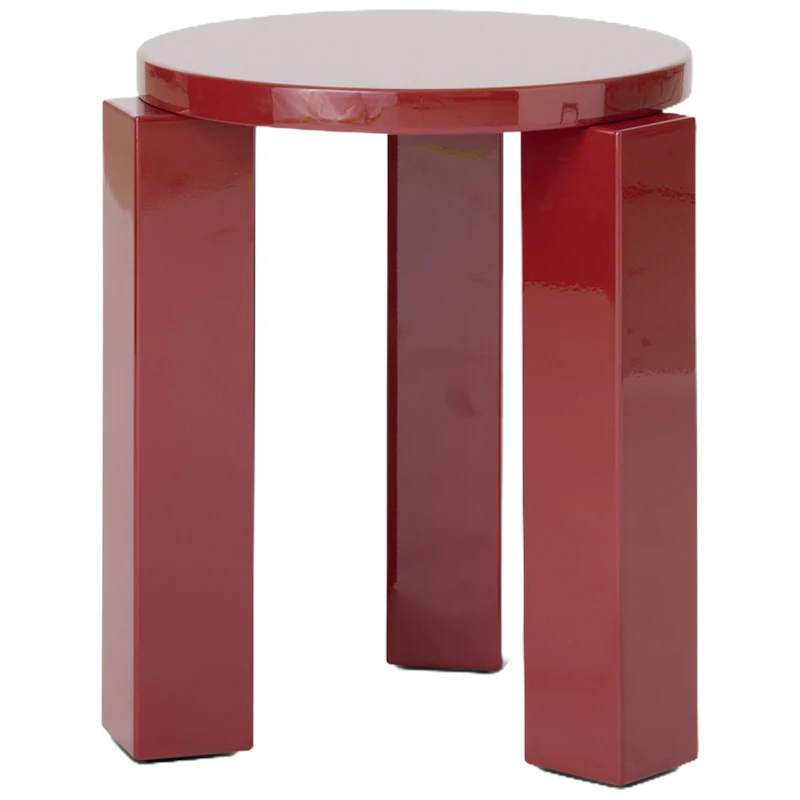 Atlas Stool Round, Burgundy