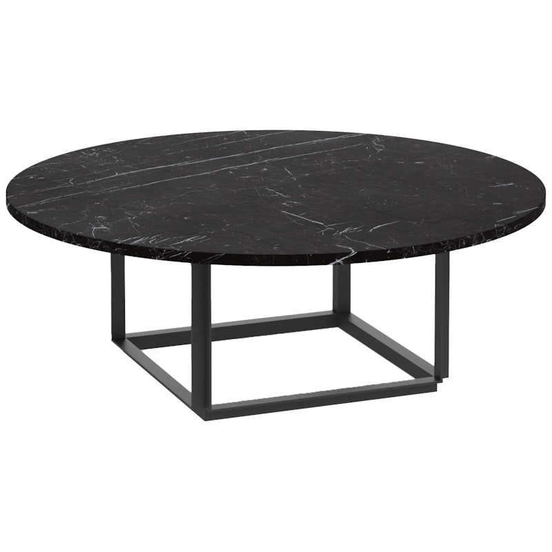 Florence Coffee Table 90 cm, Black/Black Marble