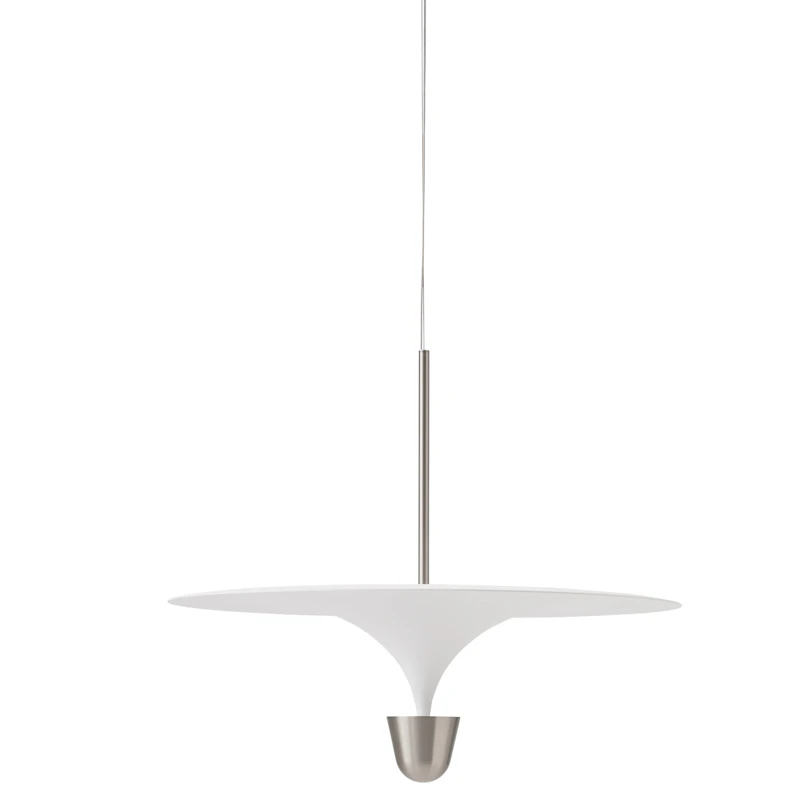 Kantarell Pendant 60 cm, Aluminium / White