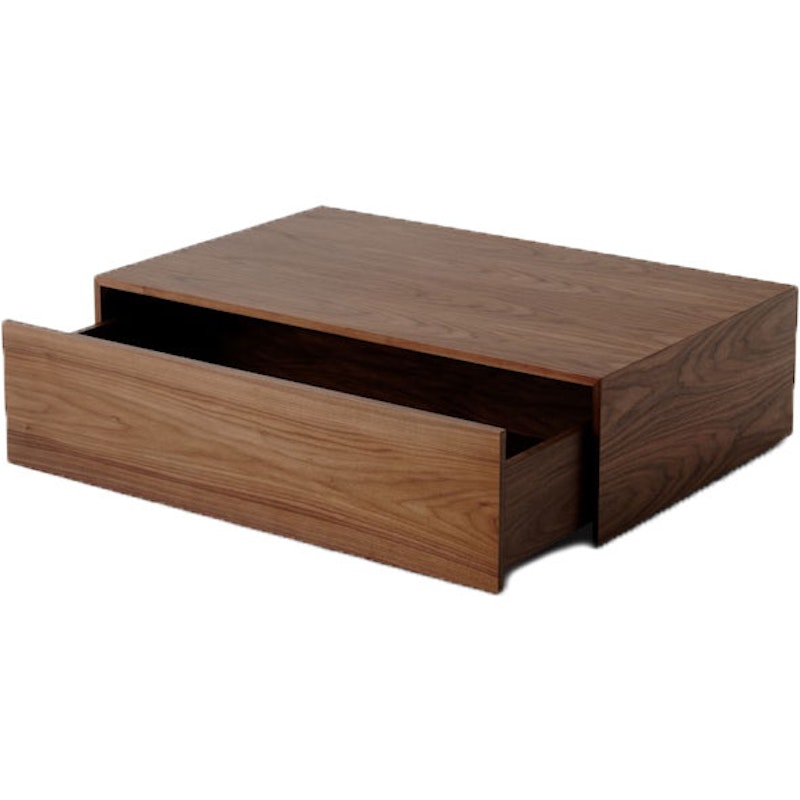 Mass Coffee Table High With Drawer, Walnut