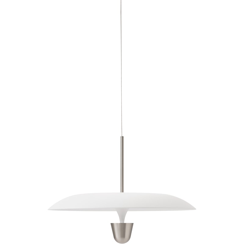 Kantarell Pendant 55 cm, Aluminium / White