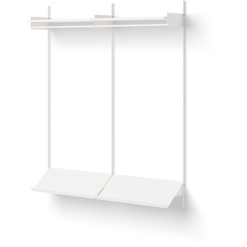 Wardrobe 2 Shelf, White