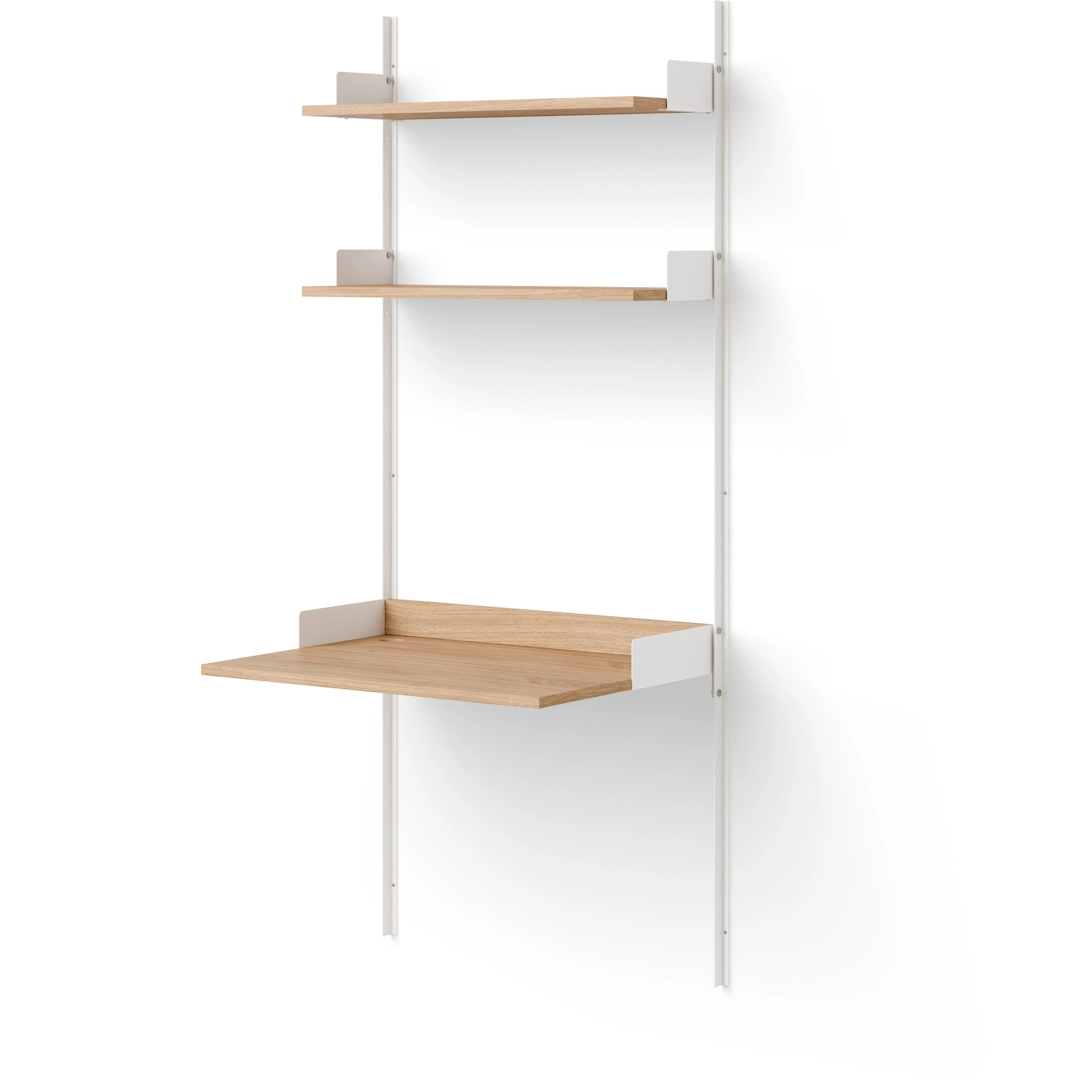 Study Shelf, White / Oak from New Works | RoyalDesign.co.uk