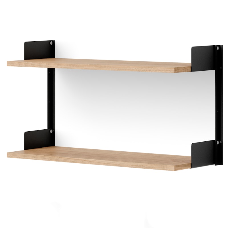 New Works Wall Shelf 450 mm, Oak / Black