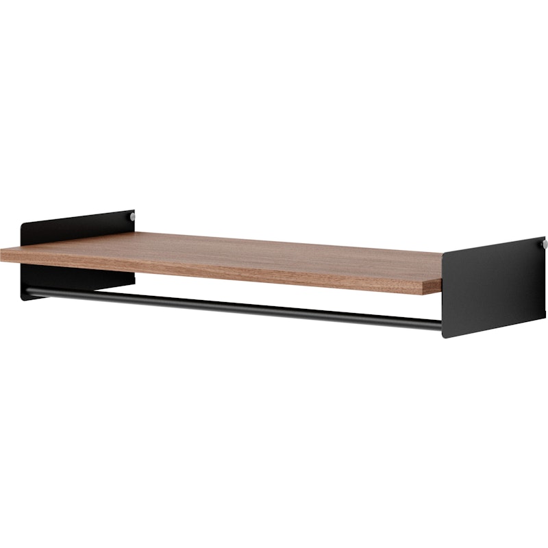 Wardrobe Shelf Set 35x80 cm, Walnut / Black