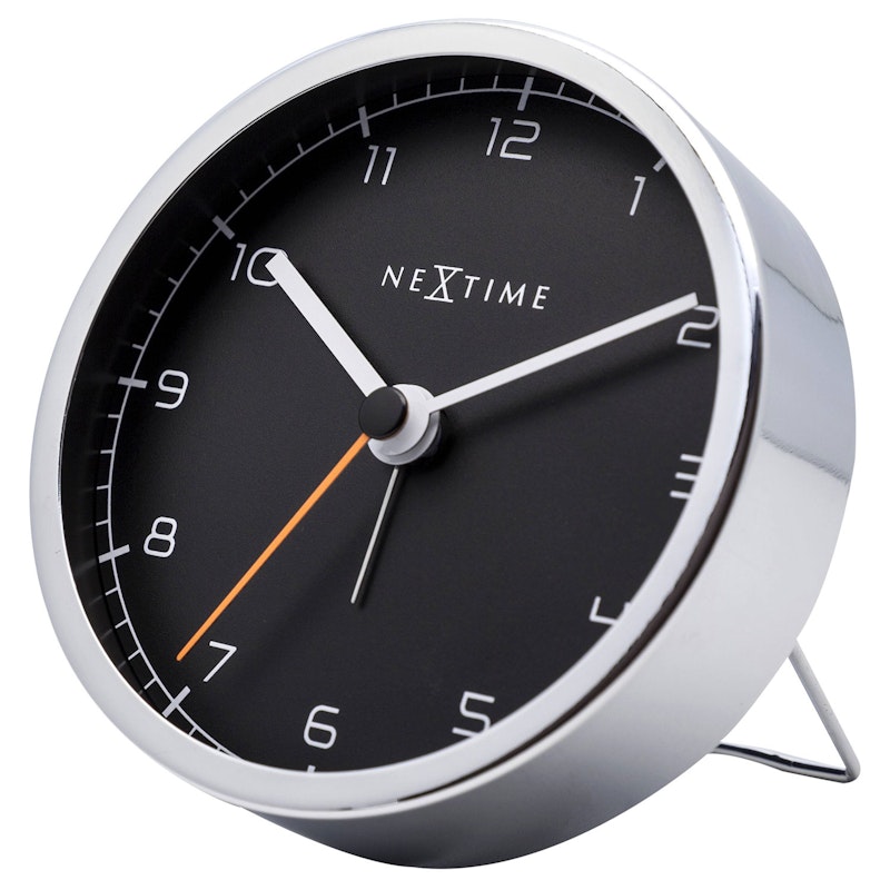 Company Table Clock with Alarm, Black