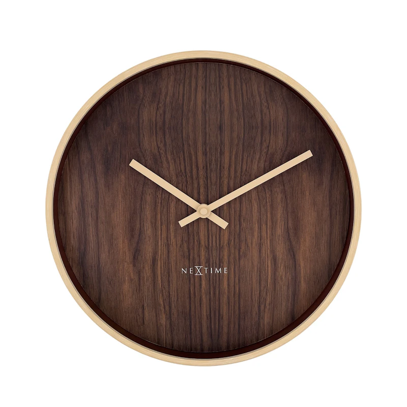 Oslo Wall Clock Ø30 cm, Dark Brown
