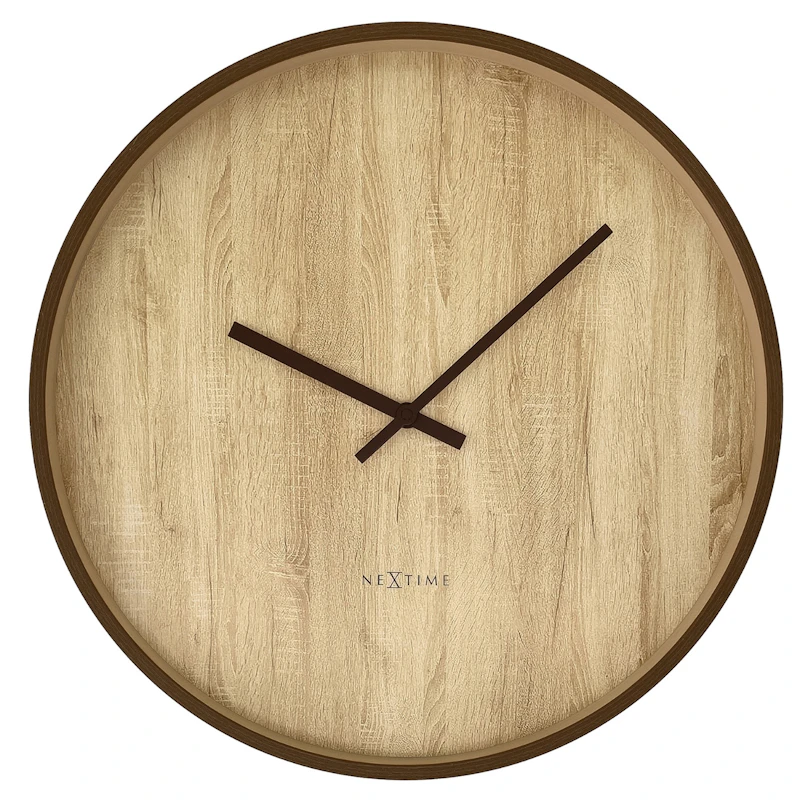 Oslo Wall Clock Ø50 cm, Light Brown