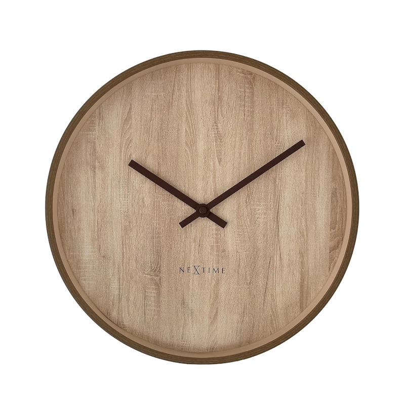 Oslo Wall Clock Ø30 cm, Light Brown