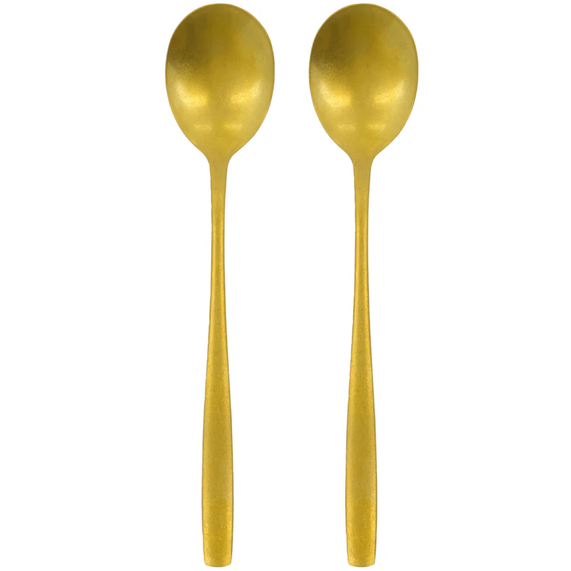 Daily Serving Spoons 2-pack, Antique Gold