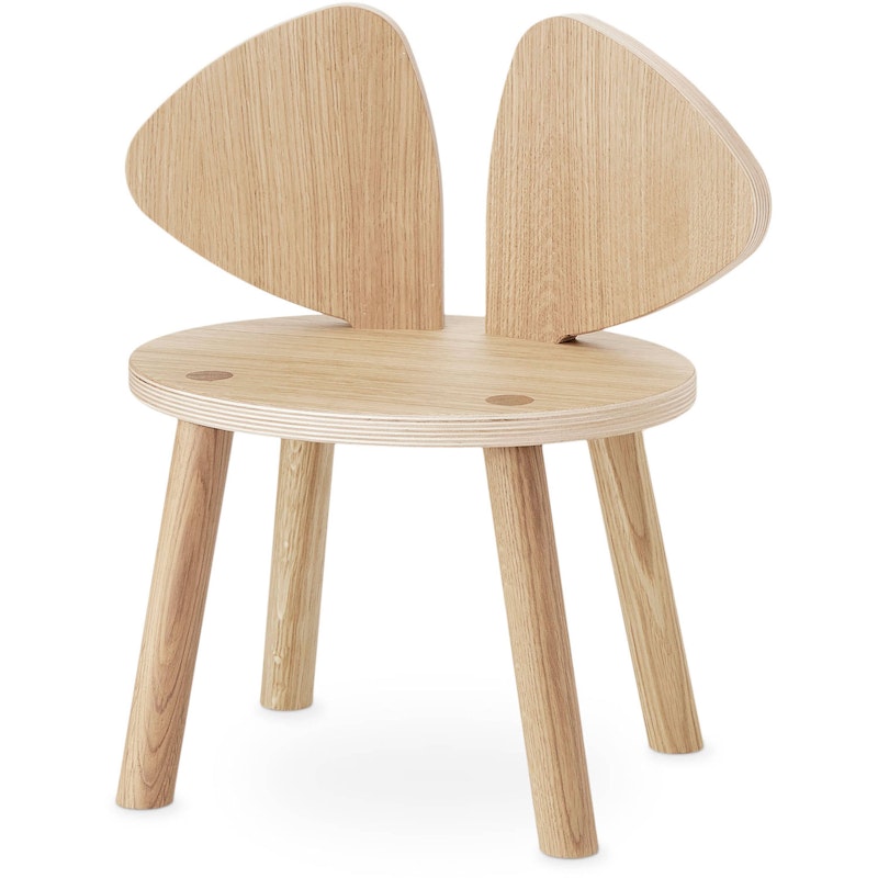 Mouse Children's chair (2-5 years), Matt lacquered Oak