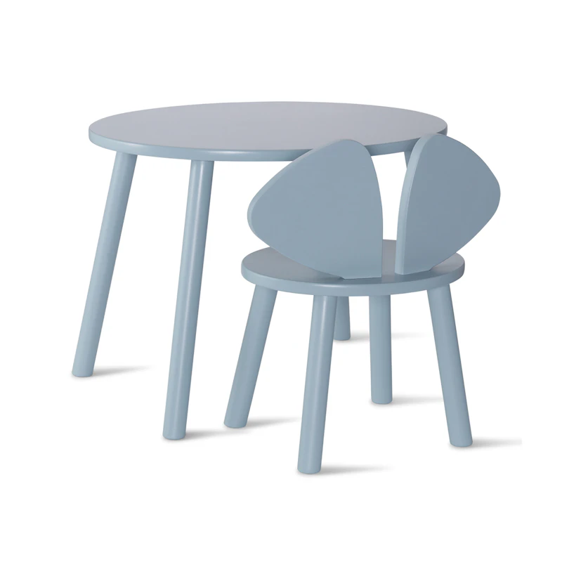 Mouse Set Children´S Chair + Table (6–10 years), Light Blue