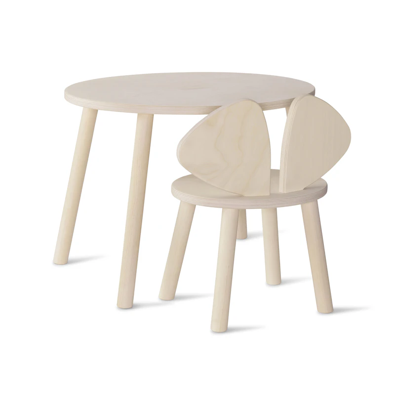 Mouse Set Children´S Chair + Table (6–10 years), Birch white