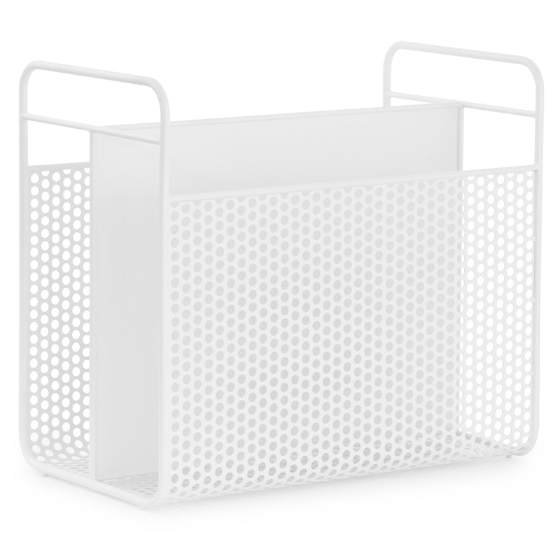 Analog Magazine Holder, White