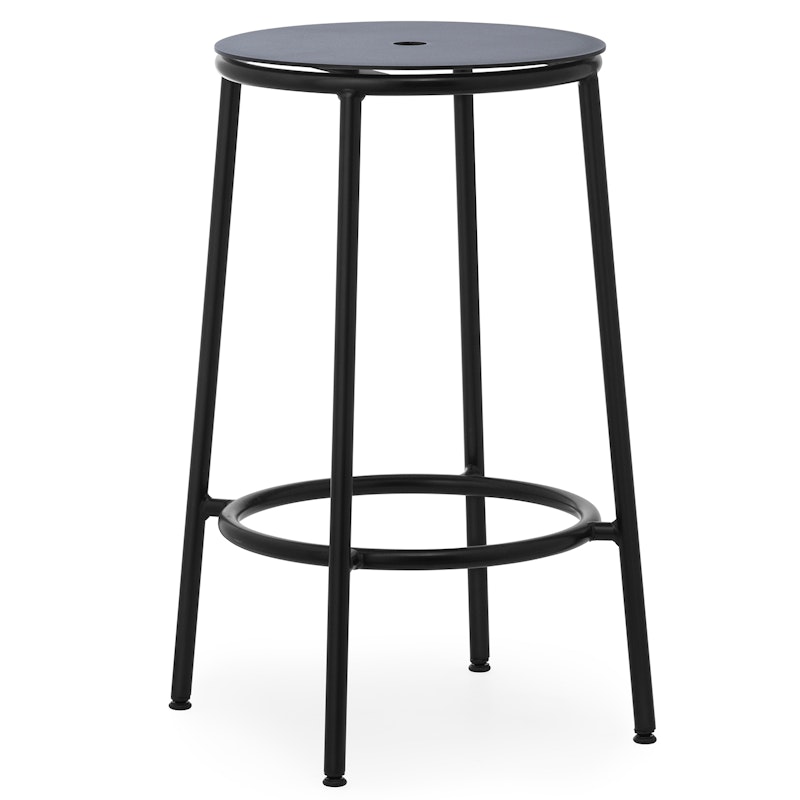 Circa Bar Stool 65 cm, Black Aluminium