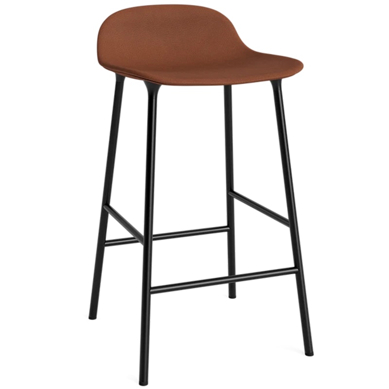 Form Bar Stool 65 cm, Brandy / Black Steel