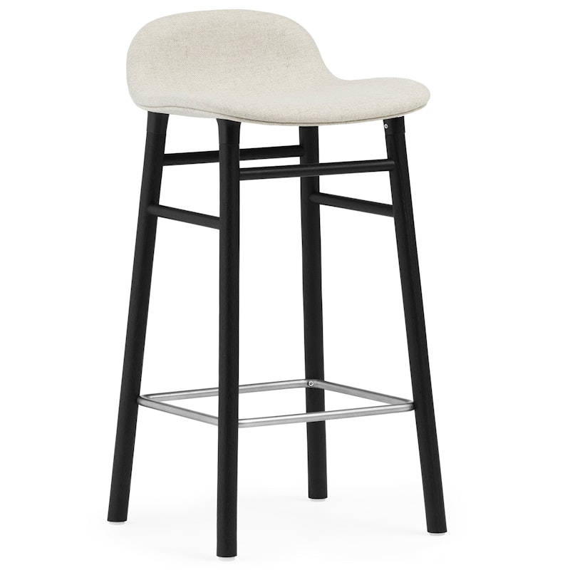 Form Bar Stool 65 cm, White / Black Oak