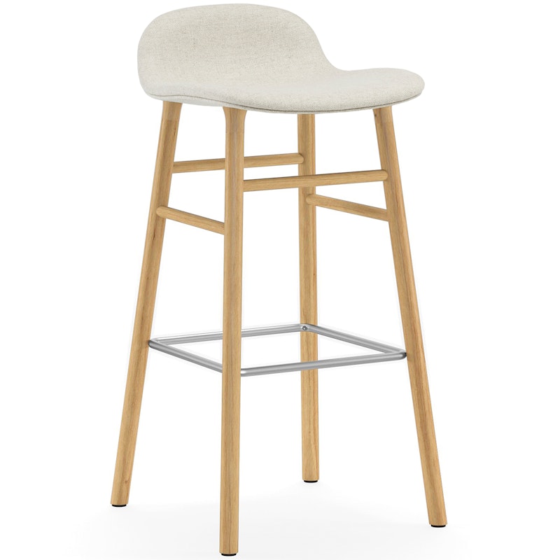 Form Bar Stool 75 cm, White / Oak