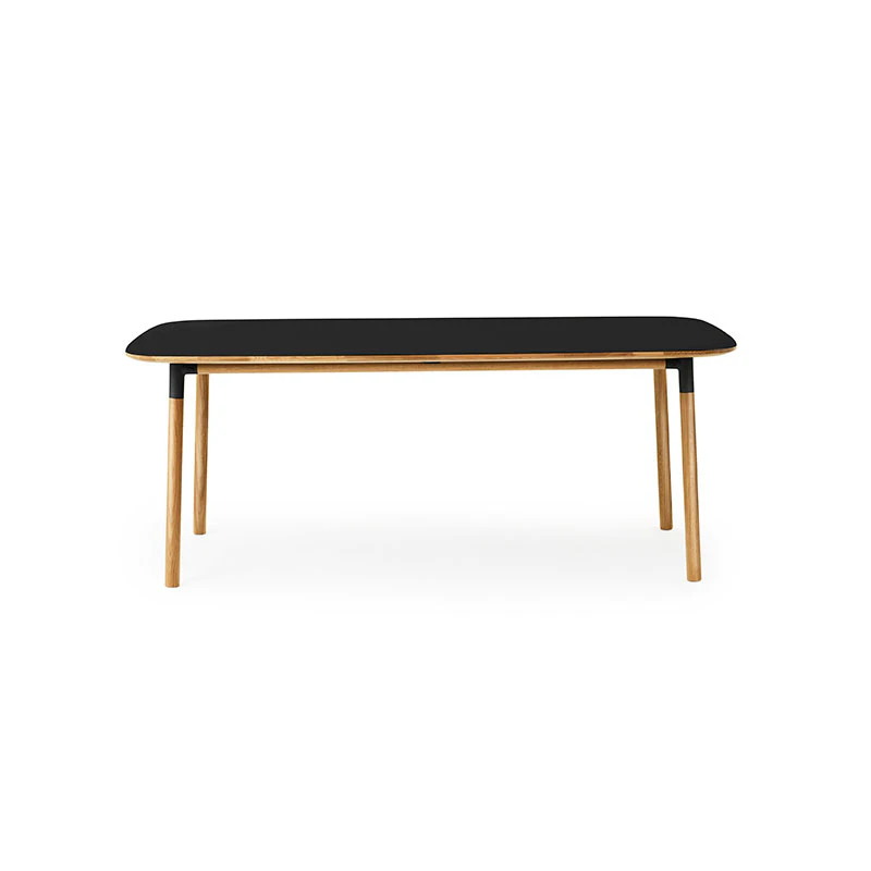 Form Table 95x200 cm, Black/Oak