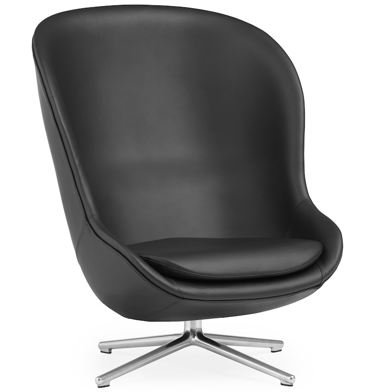 Hyg Armchair High With Tilt Function, Leather / Aluminium