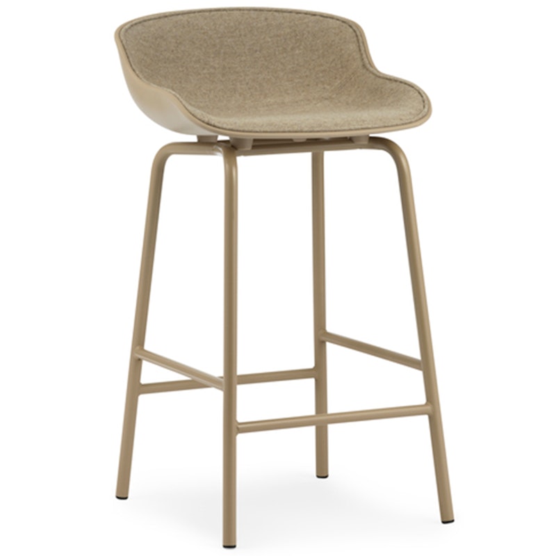 Hyg Bar Stool 65 cm, Upholstered Front, Sand