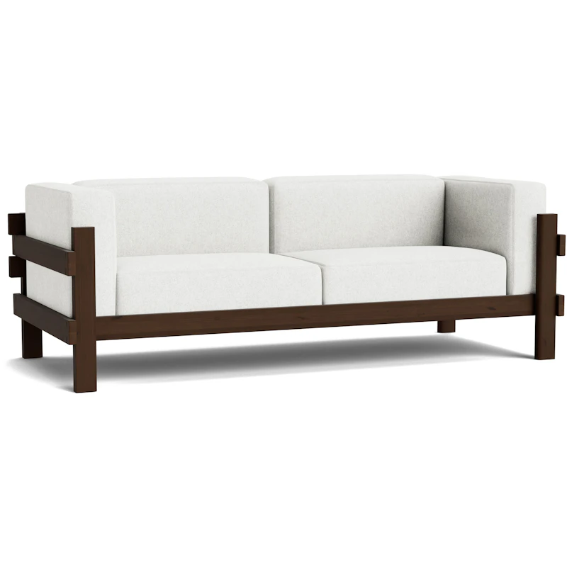 Kube 3-Seater Sofa, Dark Brown / Hallingdal 110