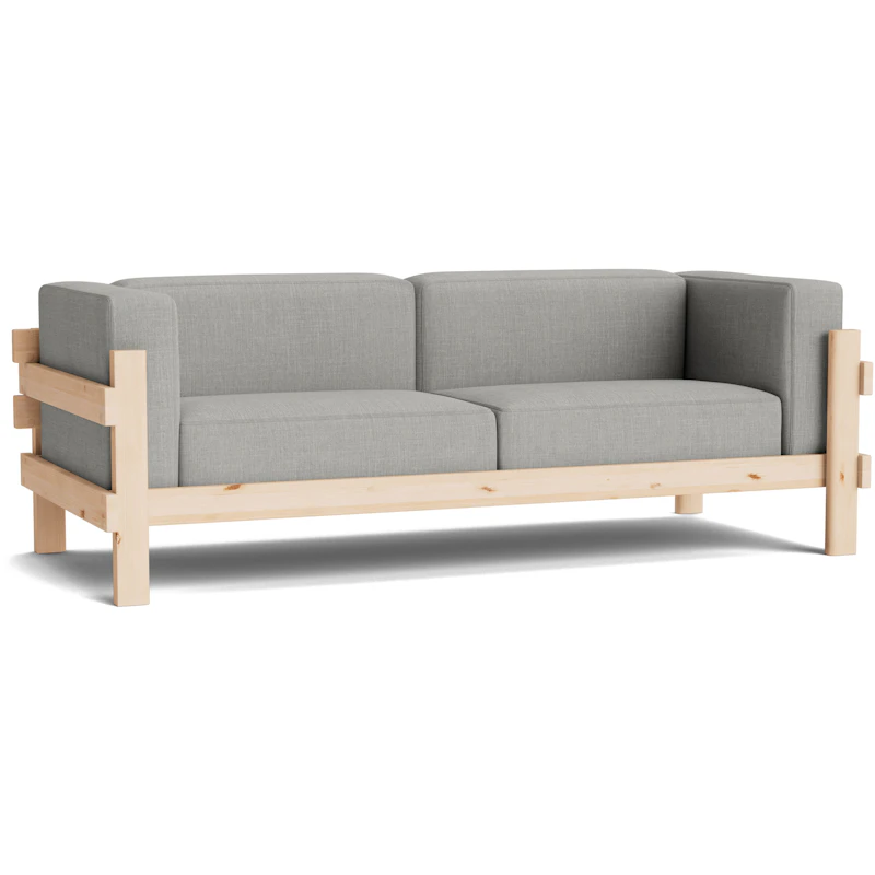 Kube 3-Seater Sofa, Pine / Remix 133