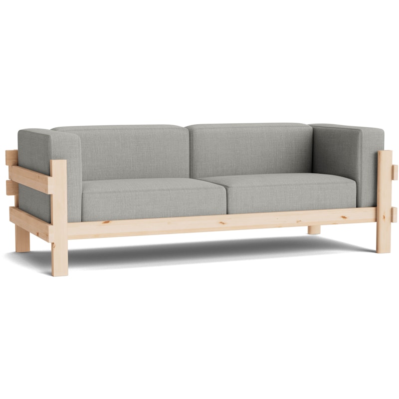 Kube 3-Seater Sofa, Pine / Remix 133