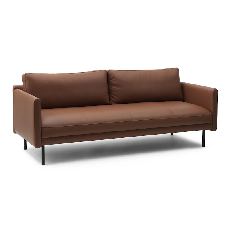 Rar 3-Seater Sofa, Leather Cognac