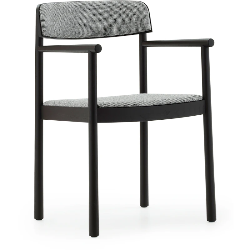Timb Chair With Armrest, Black / Hallingdal 166