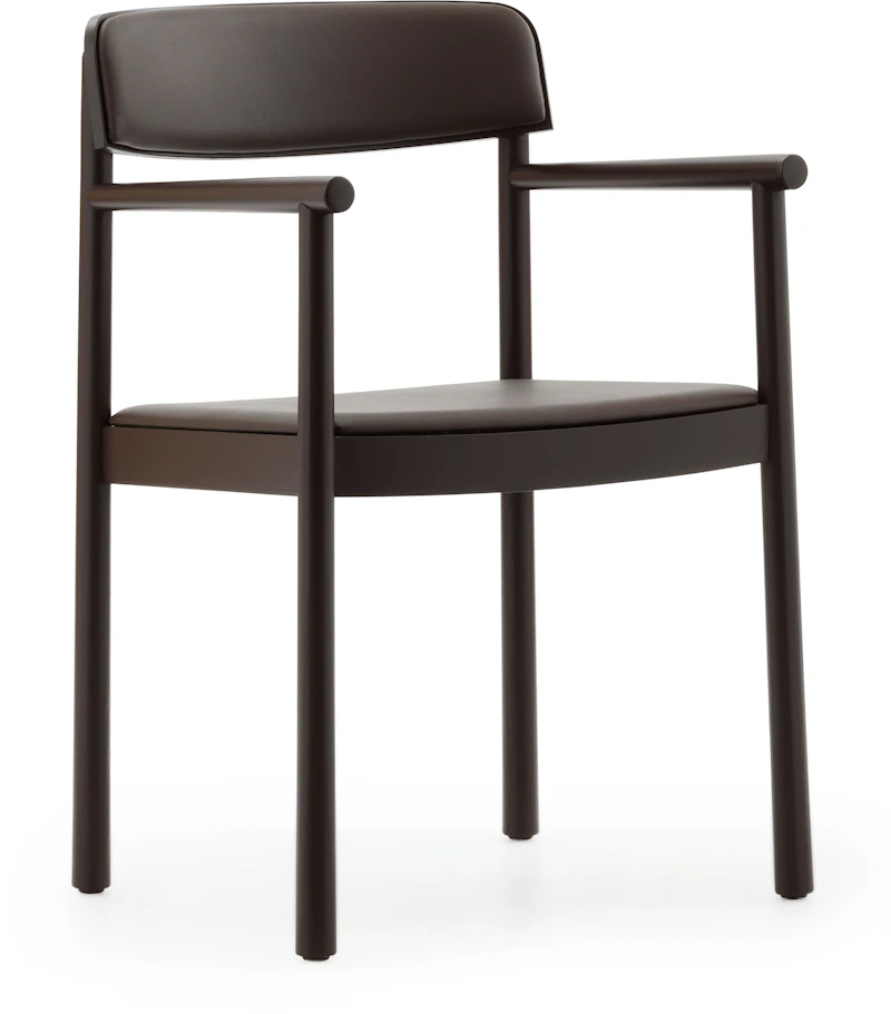 Timb Chair With Armrest, Brown / Ultra Leather Chocolate
