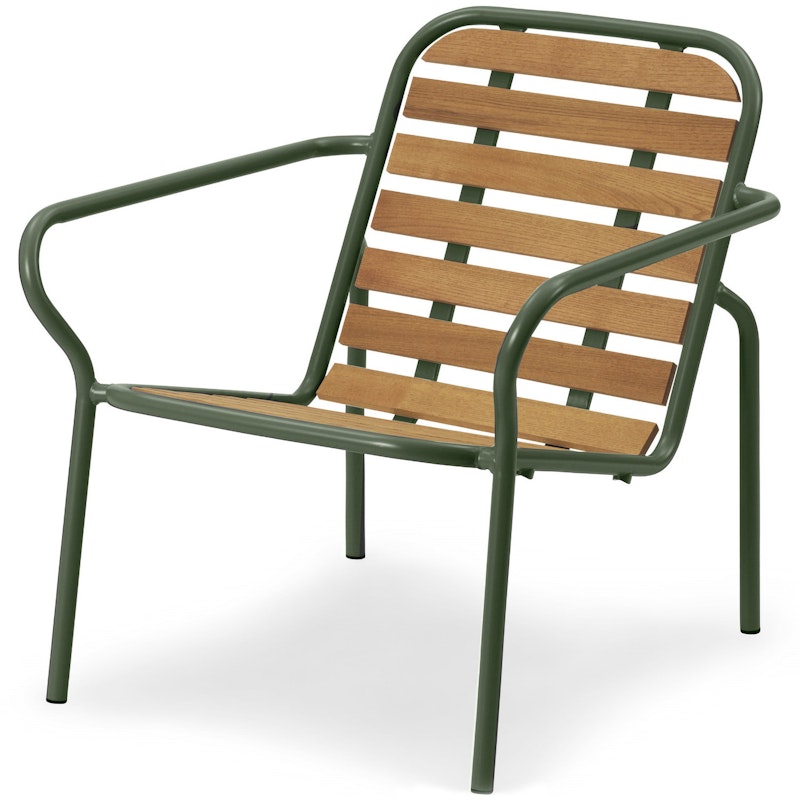 Vig Lounge Chair, Robinia Wood / Dark Green