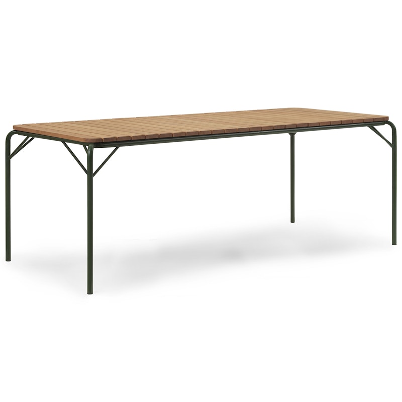 Vig Table 90x200 cm, Robinia Wood / Dark Green