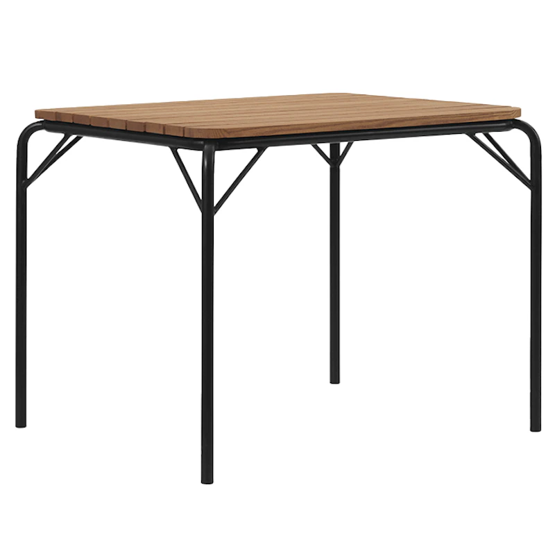 Vig Table 90x90 cm, Robinia Wood / Black