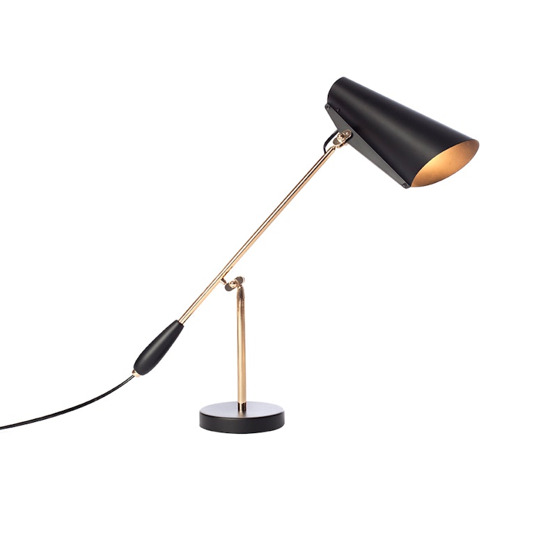 Birdy Table Lamp, Black/Brass