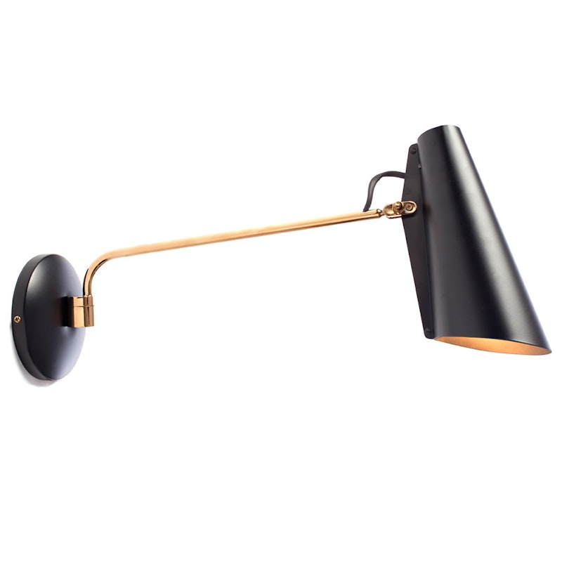 Birdy Swing Wall Lamp, Black/Brass