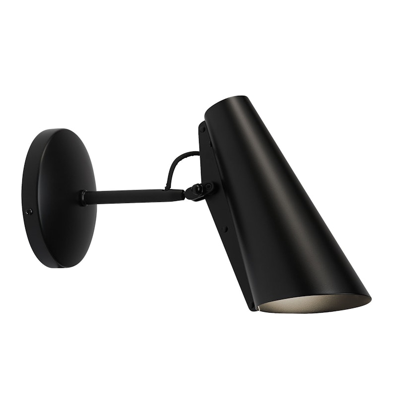 Birdy Wall Lamp Short Arm, Black/Black