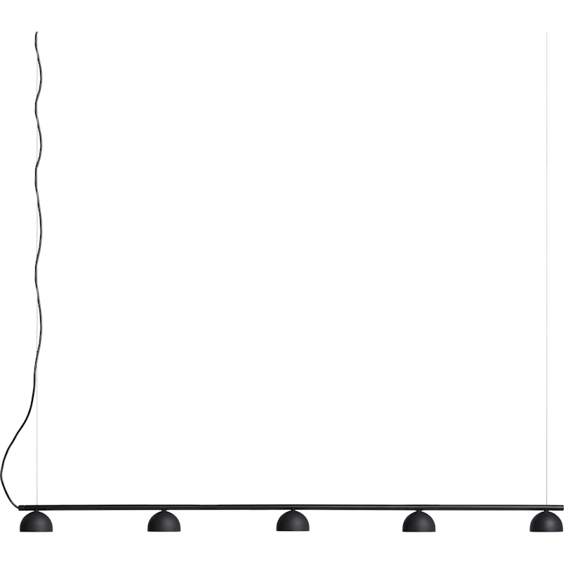 Blush Rail 5 Pendant, Matte Black