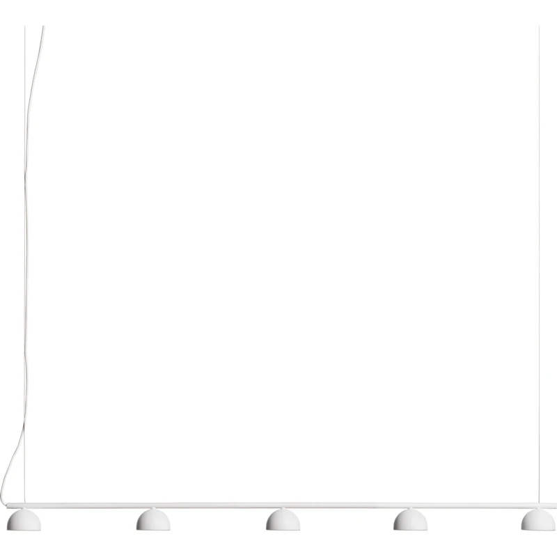 Blush Rail 5 Pendant, Matte White