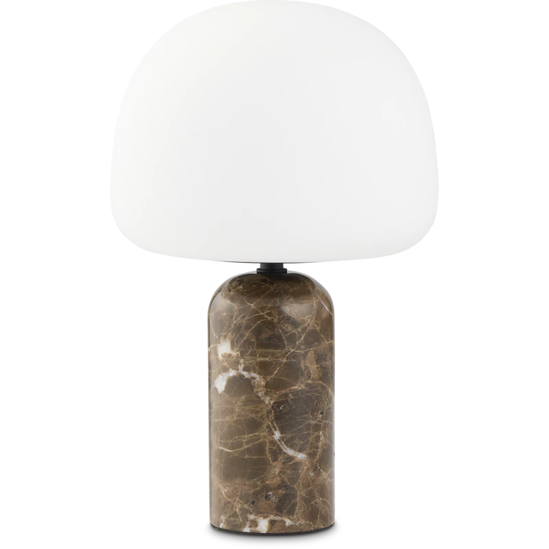 Kin Table Lamp Brown Marble 33 cm