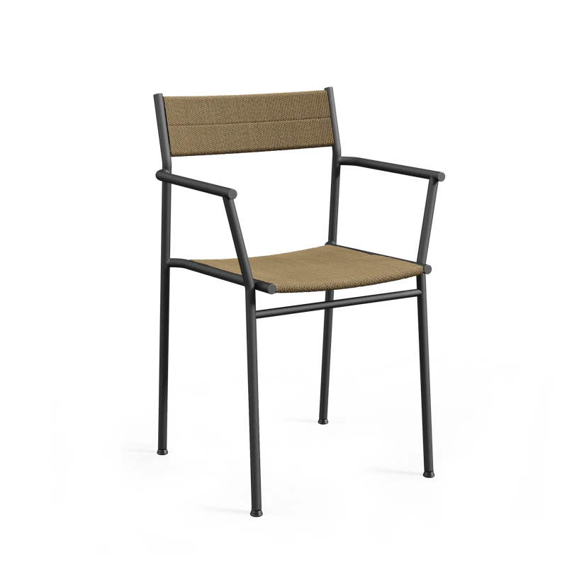 Vev Dining Chair With Armrests Black/Brown