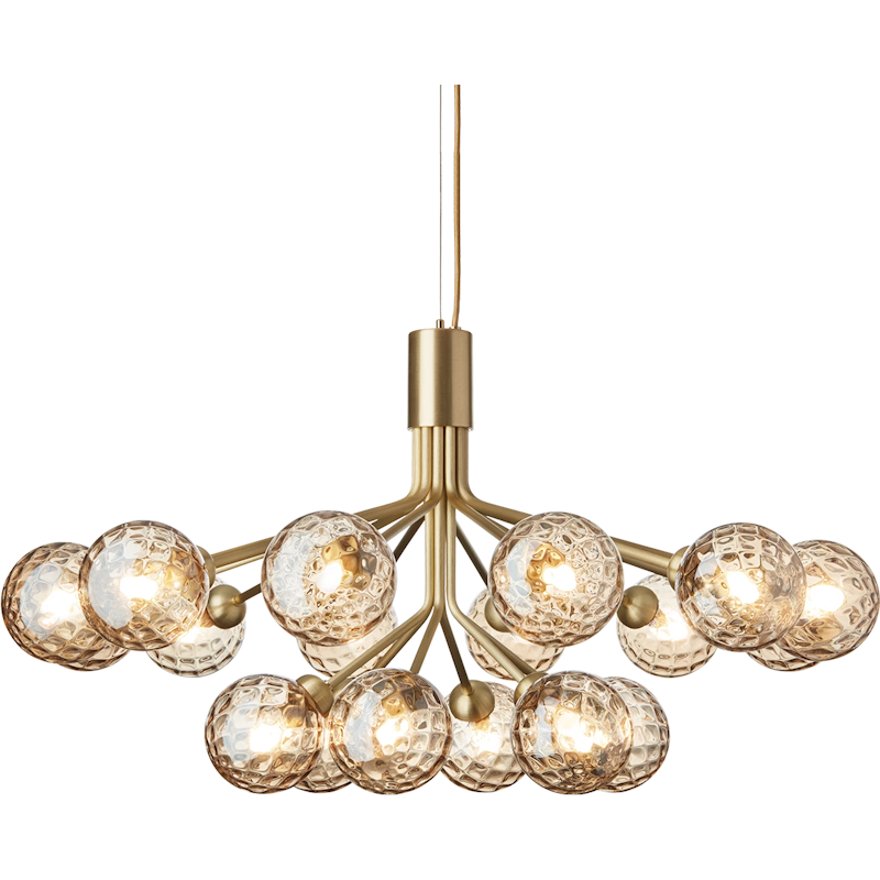 Apiales 18 Chandelier, Brass / Gold